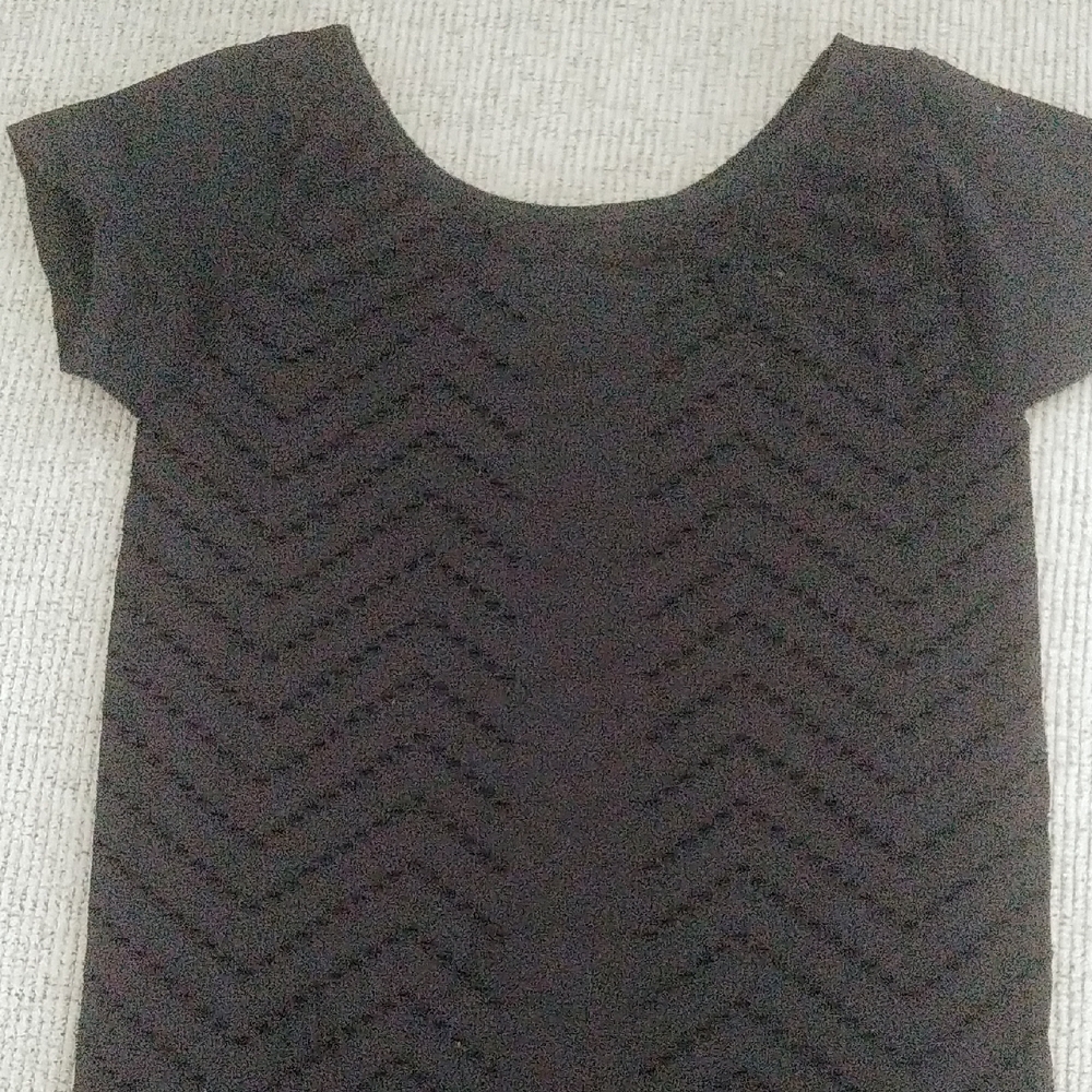 Black Chevron Pattern Top